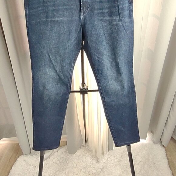 Old Navy RockStar Super Skinny High Rise Deep Blue Jeans Size 14 Short NWOT - Picture 2 of 9